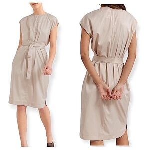 Modern Citizen Joanne Satin Sheen Tie Front Belted Dress Boho Classic Size Small